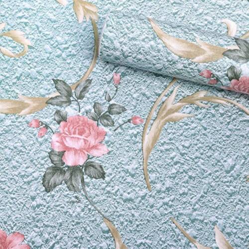 HOMEMATES Self-Adhesive Waterproof Wallpaper PVC Rose Pattern Wall Sticker (45 X 304 Cm)