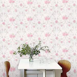 HOMEMATES Self-Adhesive Waterproof Vinyl Wallpaper for Furniture, Doors, and Desktops 45 X 304 CM (Pink Floral)