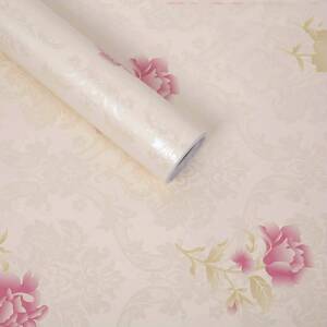 HOMEMATES Self-Adhesive Waterproof Vinyl Wallpaper for Furniture, Doors, and Desktops 45 X 304 CM (Flower Style-3)