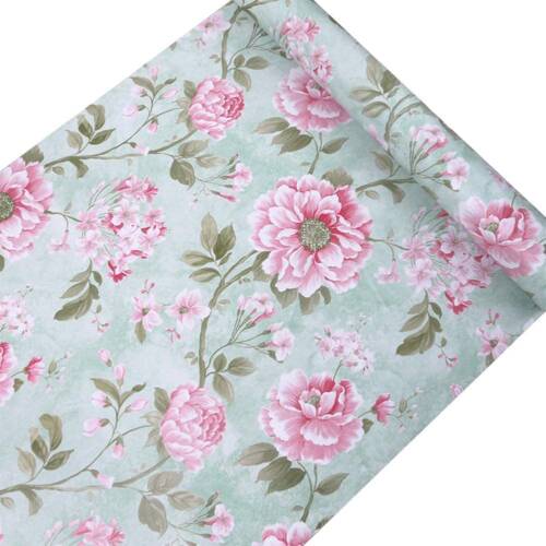 HOMEMATES Self-Adhesive Waterproof Vinyl Wallpaper for Furniture, Doors, and Desktops 45 X 304 CM (Flower Style-2)