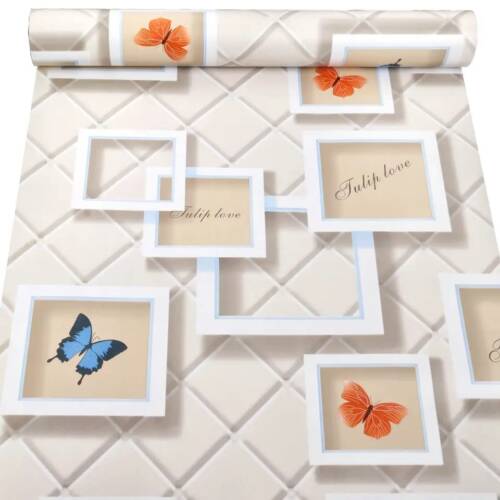 HOMEMATES Self-Adhesive Waterproof Vinyl Wallpaper for Furniture, Doors, and Desktops 45 X 304 CM (3D Butterfly)