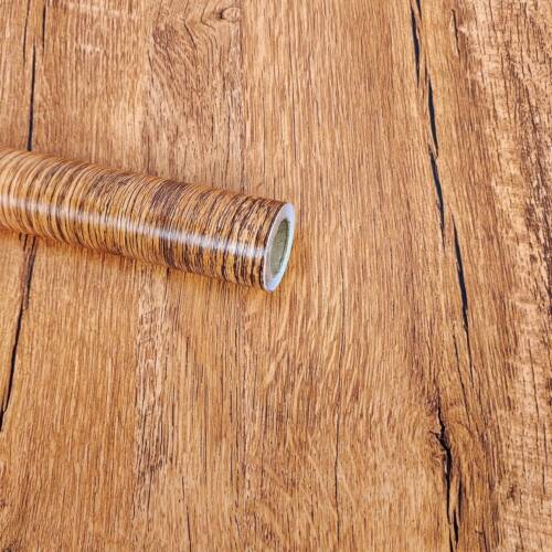 HOMEMATES Self-Adhesive Waterproof Vinyl Wallpaper for Furniture, Doors, and Desktops 30 X 304 CM (Oak Wood)