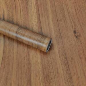 HOMEMATES Self-Adhesive Waterproof Vinyl Wallpaper for Furniture, Doors, and Desktops 30 X 304 CM- (Brown Teak Wood)