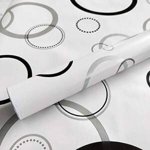 HOMEMATES Self-Adhesive Waterproof Vinyl Wallpaper for Furniture, Doors, and Desktops 45 X 304 CM (3D-Circle)