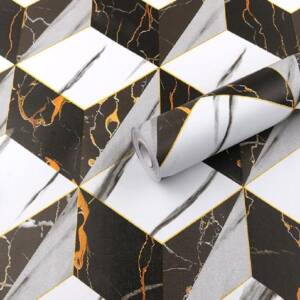 HOMEMATES Self-Adhesive Waterproof Vinyl Wallpaper for Furniture, Doors, and Desktops 45 X 304 CM (3D Style-1)