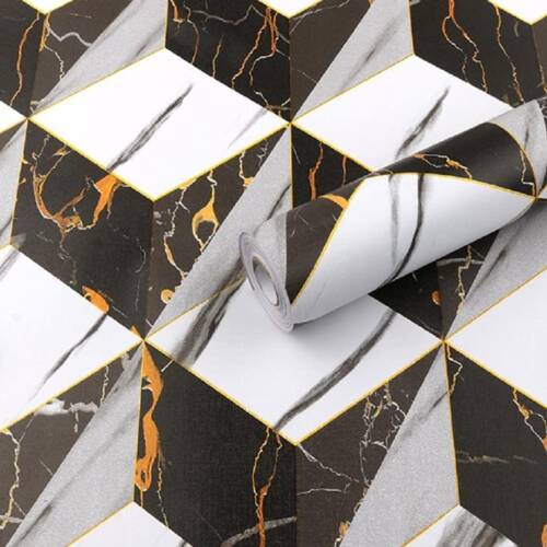 HOMEMATES Self-Adhesive Waterproof Vinyl Wallpaper for Furniture, Doors, and Desktops 45 X 304 CM (3D Style-1)