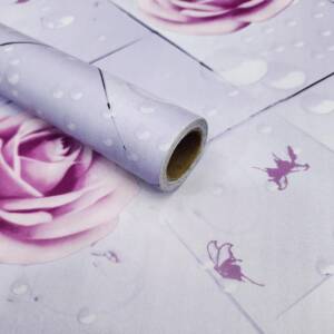 HOMEMATES Self-Adhesive Waterproof Vinyl Wallpaper for Furniture, Doors, and Desktops 45 X 304 CM (Flower Style-5)