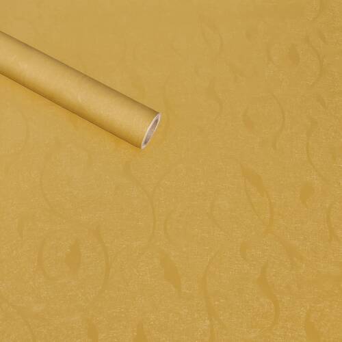 HOMEMATES Self-Adhesive Waterproof Vinyl Wallpaper for Furniture, Doors, and Desktops 45 X 304 CM (Golden Flower)