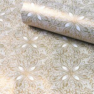 HOMEMATES Self-Adhesive Waterproof Vinyl Wallpaper for Furniture, Doors, and Desktops 30 X 304 CM (Golden Flowers)