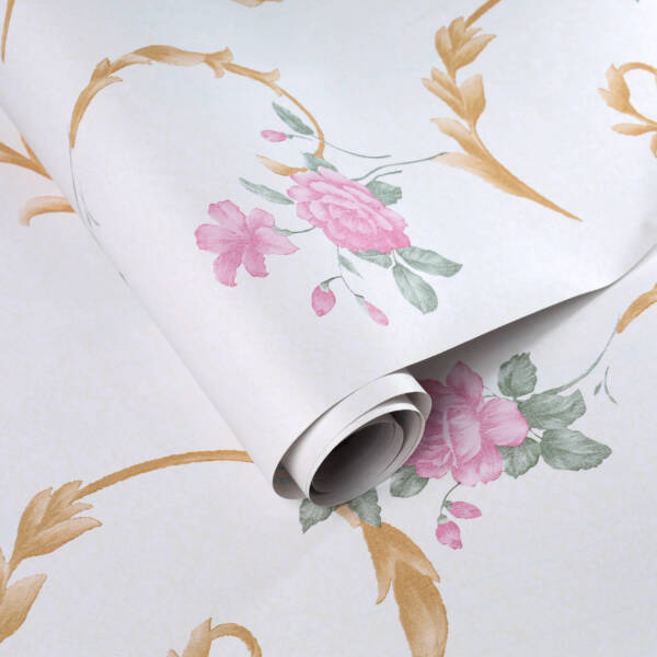 HOMEMATES Self-Adhesive Waterproof Vinyl Wallpaper for Furniture, Doors, and Desktops 45 X 304 CM (Flower Style-1)