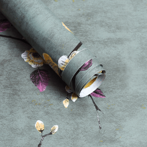 HOMEMATES Self-Adhesive Waterproof Vinyl Wallpaper for Furniture, Doors, and Desktops 45 X 304 CM (Flower Style-2)