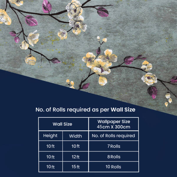 HOMEMATES Self-Adhesive Waterproof Vinyl Wallpaper for Furniture, Doors, and Desktops 45 X 304 CM (Flower Style-2) - Image 4