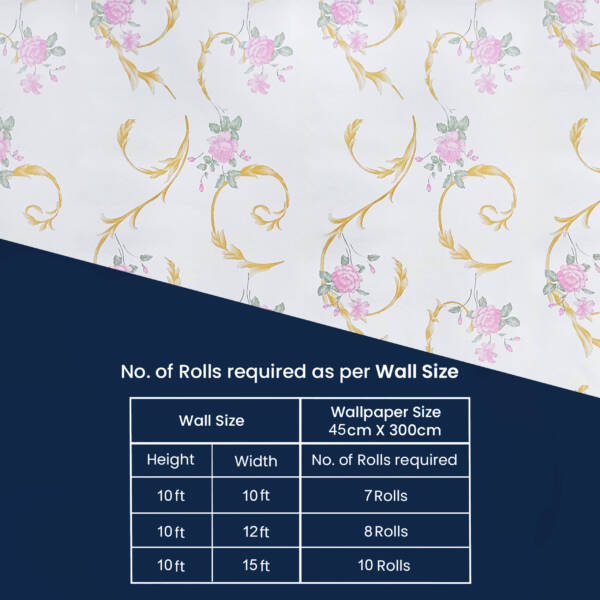HOMEMATES Self-Adhesive Waterproof Vinyl Wallpaper for Furniture, Doors, and Desktops 45 X 304 CM (Flower Style-1) - Image 5